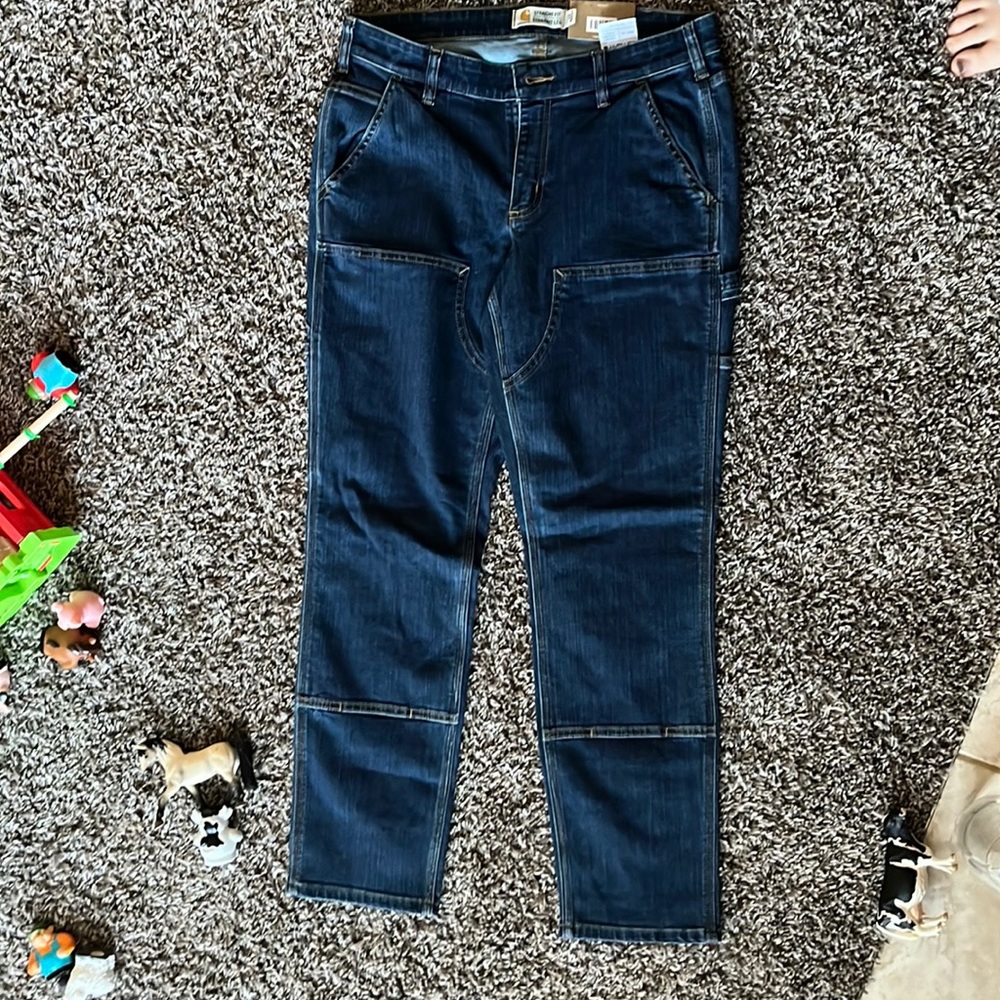 Brand New tag still on size 10 women’s straight leg work jeans rugged flex